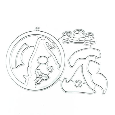 YPREWY Christmas Die Cut with Santa Design
