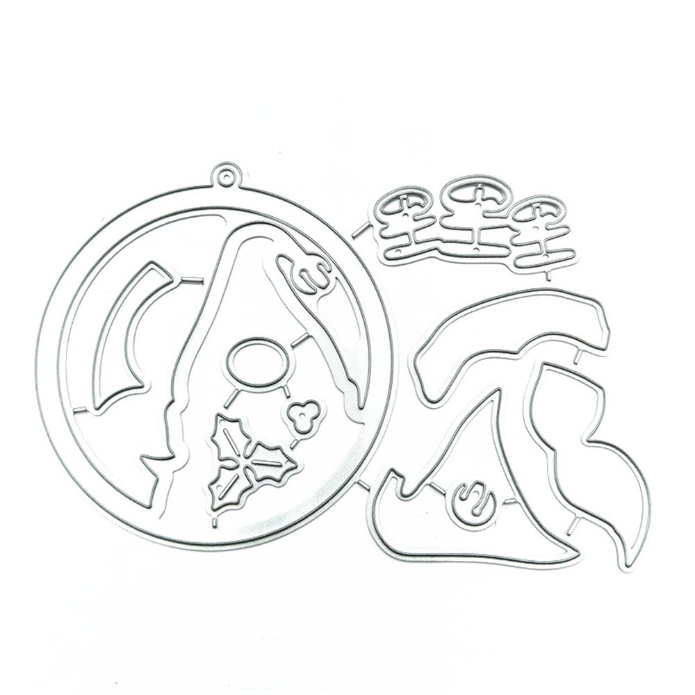YPREWY Christmas Die Cut with Santa Design