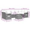 IKAYAA 8-Piece Rattan Balcony Lounge Set with Storage, Beige/Gray, Type-37 view 3