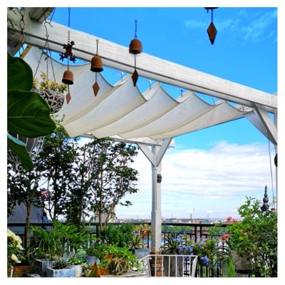 Pergola Cover for Outdoor Areas, Patios, Courtyards, and Gazebos, U-Shaped Retractable Shade Sail with Sliding Design (W 3 x L 13 m x L)