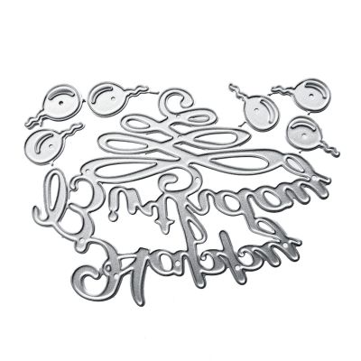 YPREWY Happy Metal Die Cut Template
