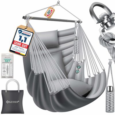 KESSER Haiti Hanging Chair, 150 kg Capacity, 360° Swivel, UV-Resistant & Water-Resistant
