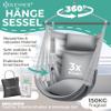 KESSER Haiti Hanging Chair, 150 kg Capacity, 360° Swivel, UV-Resistant & Water-Resistant view 2