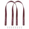 QUARKZMAN 2 Pack 24 Inch (60 cm) Leather Handbag Straps, Burgundy view 1