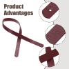 QUARKZMAN 2 Pack 24 Inch (60 cm) Leather Handbag Straps, Burgundy view 3