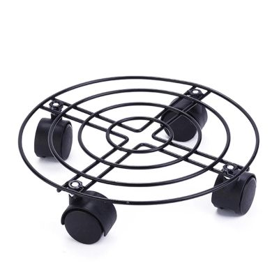 JTLB Round Iron Plant Caddy with Wheels