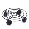 JTLB Round Iron Plant Caddy with Wheels view 1