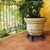 JTLB Round Iron Plant Caddy with Wheels view 3