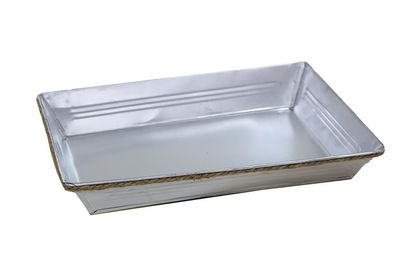 Metal Tray with Rope (30 x 20 x 5)