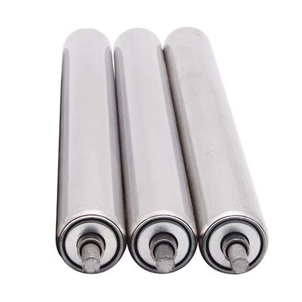 Heavy-Duty Industrial Rollers for Feed Tables, Woodworking, Sawmills, Docks and Boats, 3-Piece Set, L 800 mm