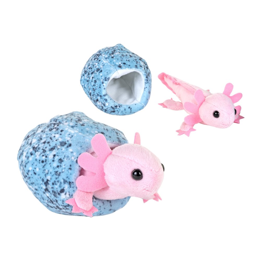 Wild Republic Hatchling Axolotl Plush, 15 cm, Recycled Water Bottle Filling