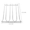 CIYODO Stainless Steel Wine Glass Holder, Silver, Modern, Non-Slip, Sturdy view 2