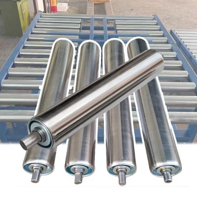 5 Heavy-Duty Stainless Steel Conveyor Rollers, 50 mm Diameter, 152.4 cm Length