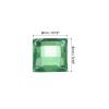 QUARKZMAN 50 Pcs Acrylic Flatback Rhinestones 8mm Square Bleached Green view 2