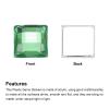 QUARKZMAN 50 Pcs Acrylic Flatback Rhinestones 8mm Square Bleached Green view 4