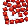 QUARKZMAN 100 Pcs Acrylic Flat Back Rhinestones 8mm Square Red view 1