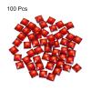QUARKZMAN 100 Pcs Acrylic Flat Back Rhinestones 8mm Square Red view 3