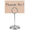 Compact Stainless Steel Table Number Holder, Wraparound Ring Design, Silver view 3