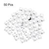 QUARKZMAN 50 Pcs Acrylic Flat Back Rhinestones 8mm Square White view 3