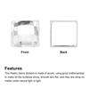 QUARKZMAN 50 Pcs Acrylic Flat Back Rhinestones 8mm Square White view 4