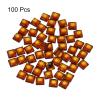 QUARKZMAN 100 Pcs Acrylic Flat Back Rhinestones 8mm Square Brown view 3