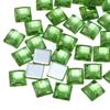 QUARKZMAN 100 Pcs Acrylic Flatback Rhinestones 8mm Square Bleached Green view 1