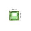 QUARKZMAN 100 Pcs Acrylic Flatback Rhinestones 8mm Square Bleached Green view 2