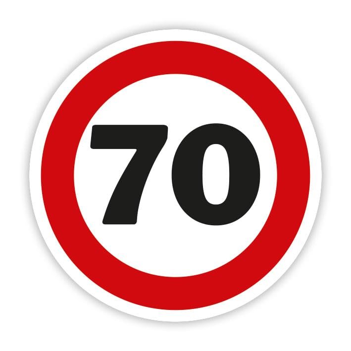 70th Birthday Magnet - Traffic Sign