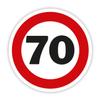 70th Birthday Magnet - Traffic Sign view 1