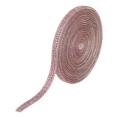 QUARKZMAN Self-Adhesive Rhinestone Ribbon - Light Pink