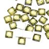 QUARKZMAN 50 Pcs Acrylic Flatback Rhinestones 8mm Square Light Yellow view 1
