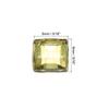 QUARKZMAN 50 Pcs Acrylic Flatback Rhinestones 8mm Square Light Yellow view 2