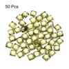 QUARKZMAN 50 Pcs Acrylic Flatback Rhinestones 8mm Square Light Yellow view 3