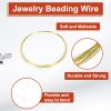 QUARKZMAN 28 Gauge Copper Wire for Jewelry Making, 1 Roll 5m Craft Tarnish-Resistant Beading Wire (Gold) view 3