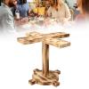 Tbest Ring Toss Game for Adults, Wooden Hook-and-Ring Battle Game for Home Entertainment and Parties (Black) view 3