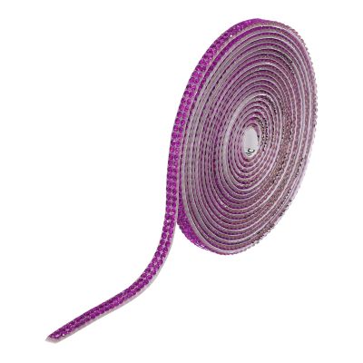 QUARKZMAN Self-Adhesive Rhinestone Ribbon 3 Yards - Light Purple