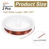 QUARKZMAN 2 Pack 26 Gauge (0.4MM) Copper Wire for Jewelry Making view 2
