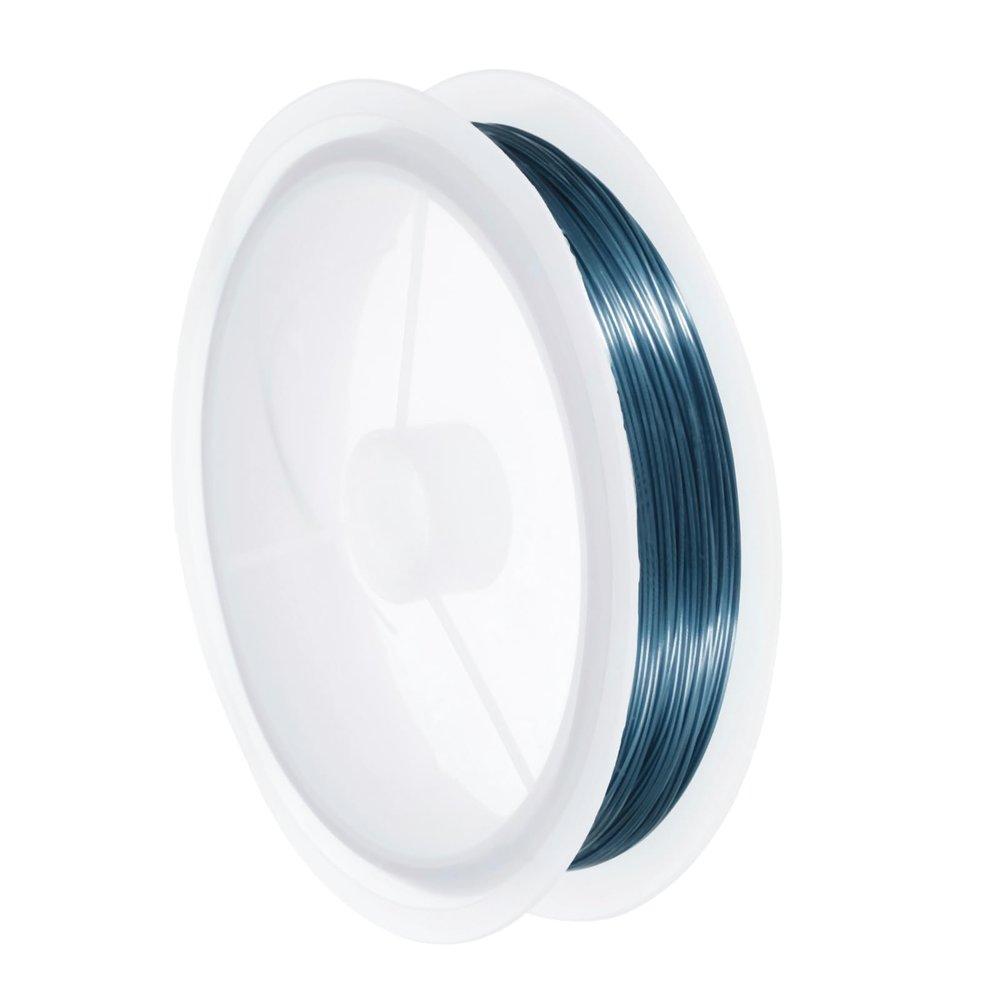 QUARKZMAN 24 Gauge Copper Wire for Jewelry Making, Blue, 18M