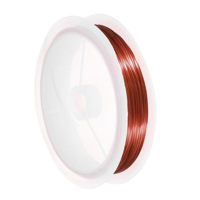 QUARKZMAN 24 Gauge Copper Wire for Jewelry Making, Brown, 18M