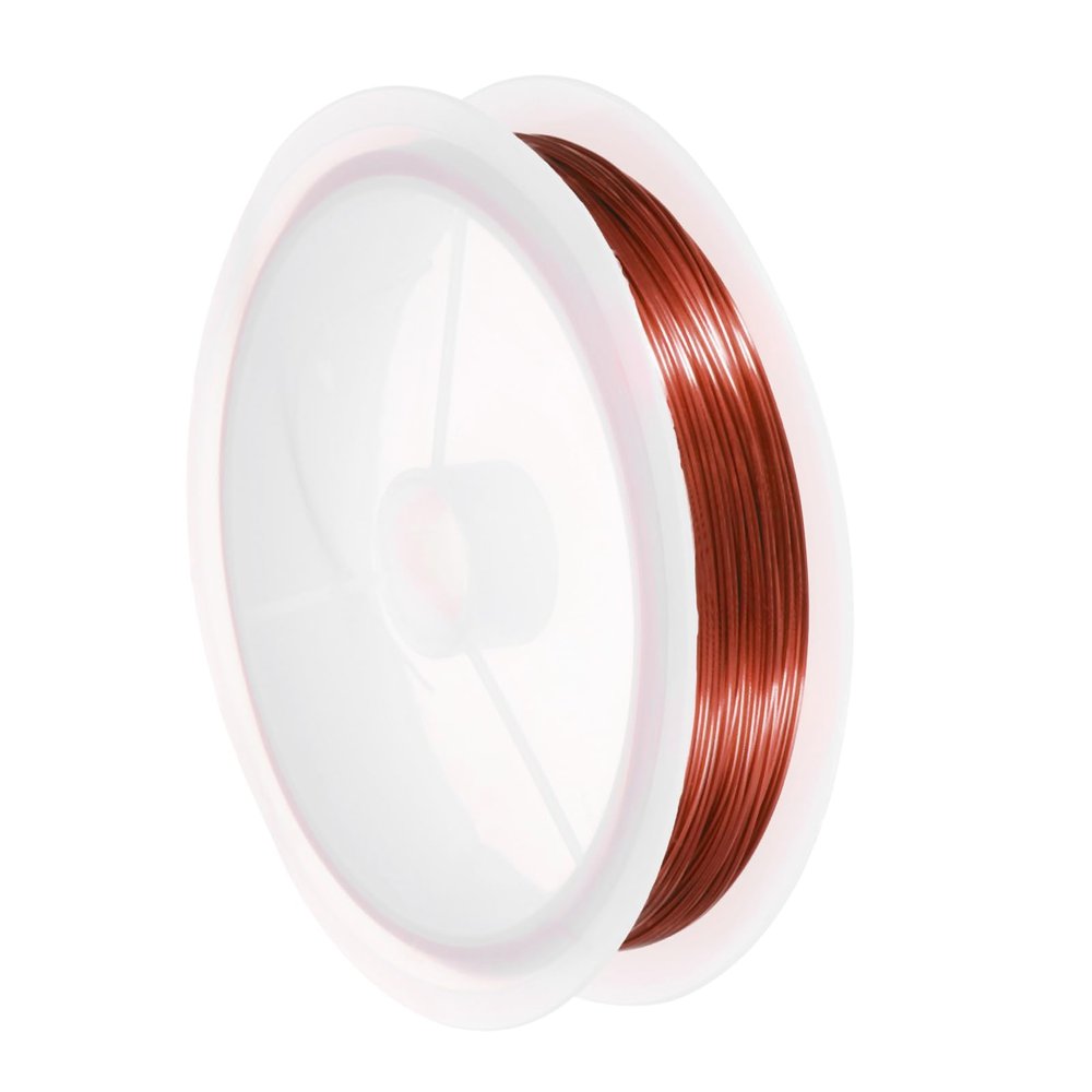 QUARKZMAN 24 Gauge Copper Wire for Jewelry Making, Brown, 18M
