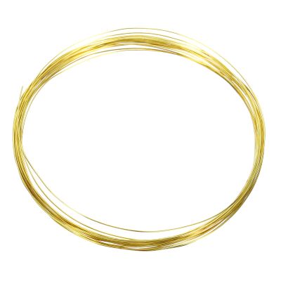 QUARKZMAN 24 Gauge Copper Wire for Jewelry Making, 1 Roll 5m Craft Resistant Beading Wire (Gold)