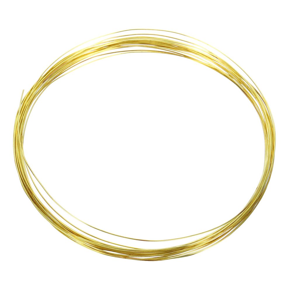 QUARKZMAN 24 Gauge Copper Wire for Jewelry Making, 1 Roll 5m Craft Resistant Beading Wire (Gold)