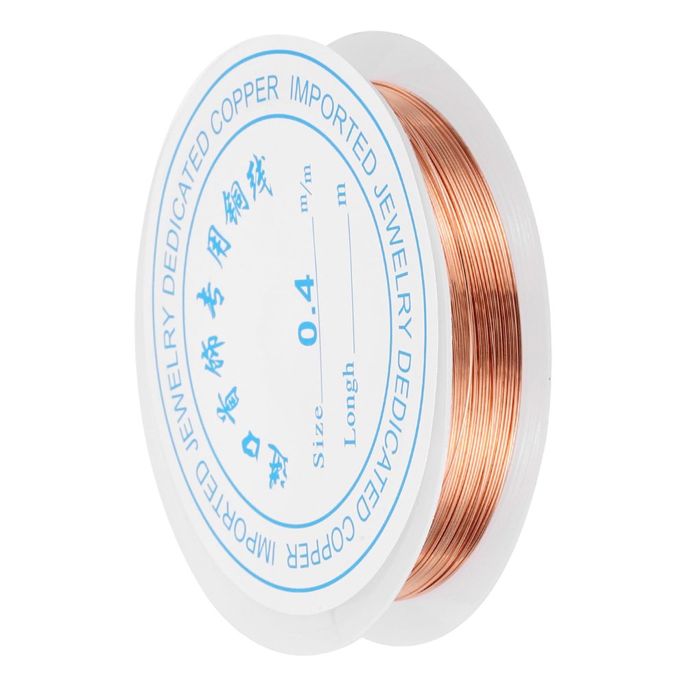 QUARKZMAN 0.4 mm / 26 Gauge Copper Wire for Jewelry Making - 10m