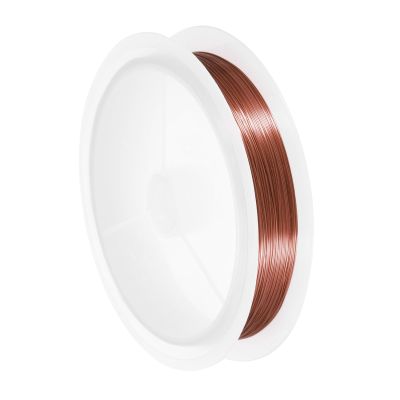 QUARKZMAN 26 Gauge Copper Wire for Jewelry Making, Brown, 27M