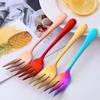Rainbow Dessert Fork view 4