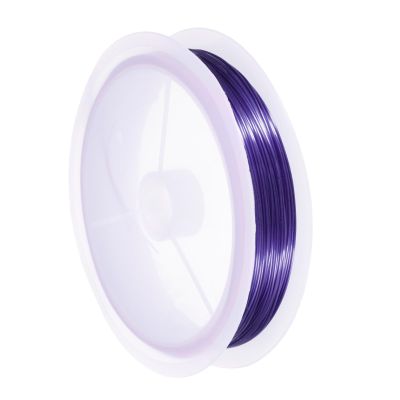 QUARKZMAN 24 Gauge Copper Wire for Jewelry Making, Purple, 18M