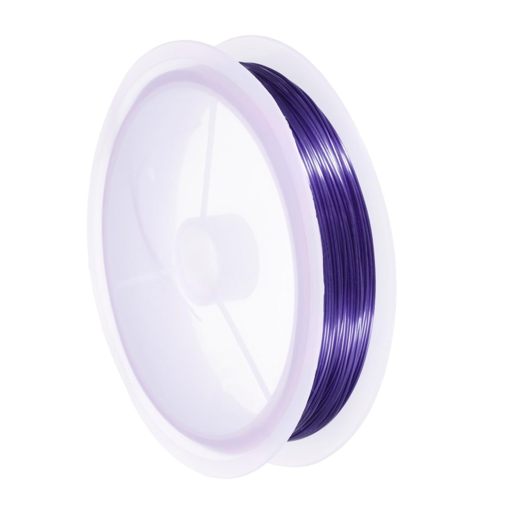 QUARKZMAN 24 Gauge Copper Wire for Jewelry Making, Purple, 18M