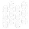 Didiseaon Transparent Fillable Flat Plastic Easter Eggs, 12-Pack, 5 x 8 cm view 1