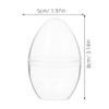 Didiseaon Transparent Fillable Flat Plastic Easter Eggs, 12-Pack, 5 x 8 cm view 2