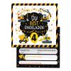 Junaversum 8 Excavator Construction Site Invitations for a 4th Birthday view 1
